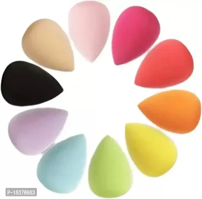 Women's  Girl's 10 Pcs Multicolour Makeup Sponge Beauty Blenders for Blending Face Makeup - (Pack of 10)