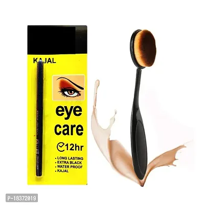 ADS KAJAL EYE CARE LONG LASTING 12HR, (PACK OF - 1) + OVAL BRUSH