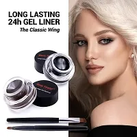 Beggie Combo of 2 in1 Music Flower Gel Eyeliner with 3 in 1 False Lash Effect, Mascara with Eyebrow Pencil and Black Eyeliner Highly Pigmented Color, Long Lasting, Waterproof.-thumb4