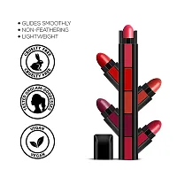 FOZZBY BEAUTY Makeup Kit for Girls, Lipstick Combo Set 5 fabulous Shades in 1 Red Edition Matte Finish Lipsticks with Rose Gold Edition 18 Shades Palette - Multicolor-thumb4