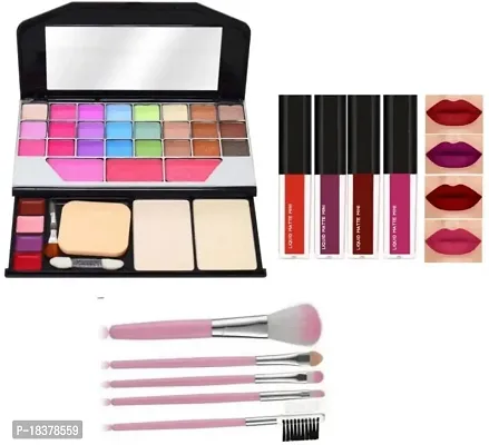 Fozzby Makeup kit 6155 + liquid lipstick 4in1 red edition+5 pcs brush (3 Items in the set)