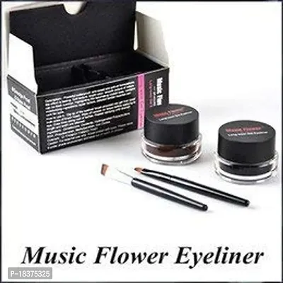 4X1 MATTE RED LIQUID LIPSTICK + MUSIC FLOWER BLACK  BROWN GEL EYELINER 6G-thumb5