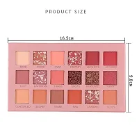 Rose Gold Eyeshadow Palette Matte and Shimmer Eyeshadow 10 g) Eyeshadow Palette 18 g (NUDE) Sponge Cosmetic Puff eyeliner  Black makeup brushes set of 7 (16 in1))-thumb2