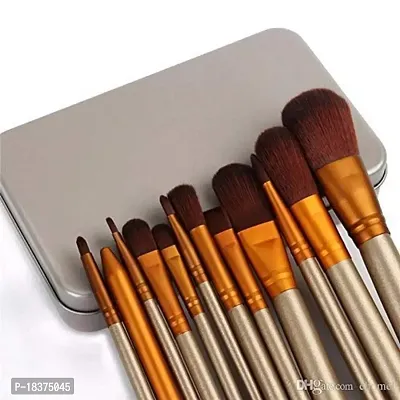 FOZZBY Naked Makeup Brush Tool Set of 12 with Storage Box + Makeup Brush Cleaner + Sponge puff (Color May Vary)-thumb2