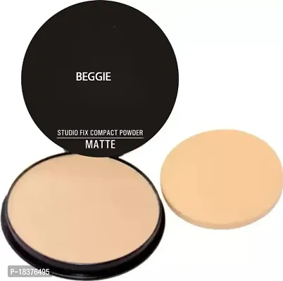 Beggie Studio Fix Natural Shade Matte Full Coverage Compact Powder and 1 Rosegold Eyeshadow Palatte with 1 Nude Eyeshadow Palatte - (Pack of 3)-thumb2