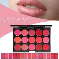 Fozzby Beauty 15 Color Ultra Pigmented Infinity Swiss Matte Lip Color Palette (PINK | RED | NUDE | BROWN - 15 MULTICOLOR SHADES, 20 g)-thumb1