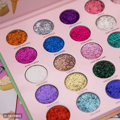 Fozzby Beauty Professional Gelanzi Party Like a Glittery Unicorn Glitter Eyeshadow Palette, Shimmery Finish - Multicolor-thumb5