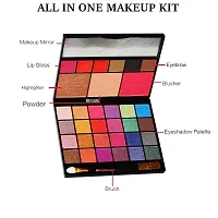 Beggie Makeup palette| Highlighter blusher eye shadow eye brow lip gloss combo palette| matte and shimmer eyeshadow combo palette| highlighter powder palette| eye brow powder palette| (01) MultiColor-thumb2