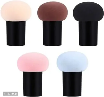 Women's  Girl's Fozzby 5 Pcs Mushroom Head Beauty Blender Soft Powder Puff For Makeup,Foundation Blender, Multicolor - (Pack of 5)