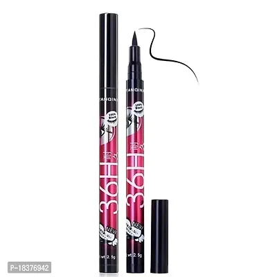 FOZZBY Sketch Eyeliner 36H Hours Stay Waterproof  Long Lasting Pack of 12, Gram 2.5g (100% Black)-thumb0