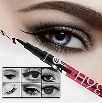 Fozzby Makeup kit 1 Eyeliner 2 Eyelash 5 Makeup brush 1 Kajal pencil 2 eyebrow pencil (Pack of 8)-thumb4