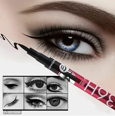 Fozzby Makeup kit 1 Eyeliner 2 Eyelash 5 Makeup brush 1 Kajal pencil 2 eyebrow pencil (Pack of 8)-thumb5