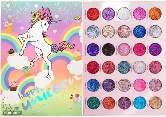 Beggie PARTY LIKE A GLITTERY UNICORN PROFFESIONAL EYESHADOW PELETTE FOR GIRLS Beauty Professional Glittery Unicorn Glitter Eyeshadow Palette, Shimmery Finish