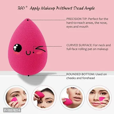 Women's  Girl's Multicolour 10 Pcs Makeup Sponge Beauty Blenders for Blending Face Makeup - (Pack of 10)-thumb4