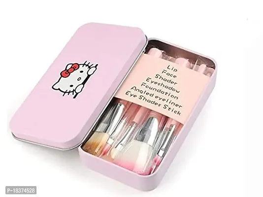 FOZZBY Fashion Makeup Kit for Girls + Premium Hello Kitty Makeup Brushes 7 Piece + Kelli Makeup Sponges 6 Piece + Eye Liner  Kajal  Mascara  Eye Brow Pencil (4in1) (6155 Combo)-thumb3