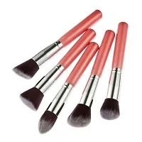 Women's  Girl's Fiber Bristle Makeup Brush Set, Pink - (Pack of 10)-thumb1