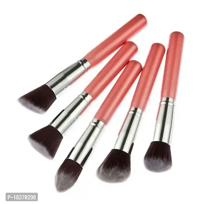 Women's  Girl's Fiber Bristle Makeup Brush Set, Pink - (Pack of 10)-thumb2