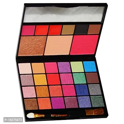 Beggie Makeup palette| Highlighter blusher eye shadow eye brow lip gloss combo palette| matte and shimmer eyeshadow combo palette| highlighter powder palette| eye brow powder palette| (01) MultiColor