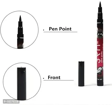 Beggie cosmetics Waterproof Eyeliner + 4in1 Lipstick +2in1 Contour stick + 6 Make up sponge (Pack of 12)-thumb5