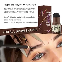 BEGGIE Eyebrow Stamp and Eyebrow Stencil Kit - Eyebrow Stamp and Shaping Kit for Perfect Brow, 3 Eyebrow Stamp Stencils Kit and 2 Eyebrow Brushes, Long-lasting, Waterproof (BLACK)-thumb2