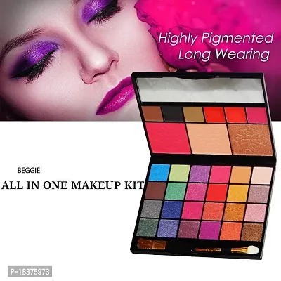 Beggie Makeup palette| Highlighter blusher eye shadow eye brow lip gloss combo palette| matte and shimmer eyeshadow combo palette| highlighter powder palette| eye brow powder palette| (01) MultiColor-thumb4