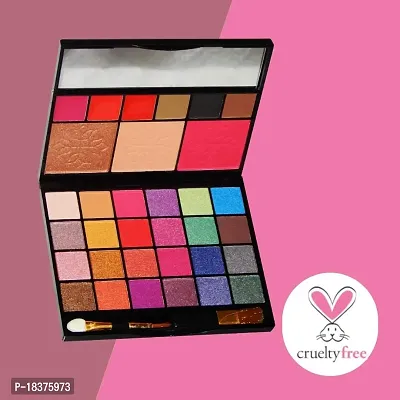 Beggie Makeup palette| Highlighter blusher eye shadow eye brow lip gloss combo palette| matte and shimmer eyeshadow combo palette| highlighter powder palette| eye brow powder palette| (01) MultiColor-thumb5