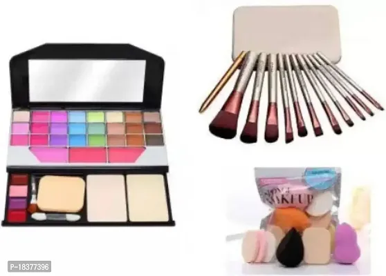 Beggie Color Icon Makeup Kit + Me Now Blendor Puffs + Naked Makeup Brushes WITH STORAGE BOX (3 Items in the set)
