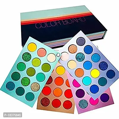 FOZZBY Color Board Eyeshadow Palette 60Color Makeup Highlighters Eye Make Up High Pigmented Professional EyeShadow Mattes and Shimmers Long Lasting Blendable Waterproof(Multishade)-thumb2