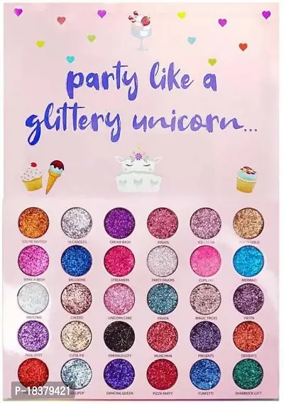 Beggie PARTY LIKE A GLITTERY UNICORN PROFFESIONAL EYESHADOW PELETTE FOR GIRLS Beauty Professional Glittery Unicorn Glitter Eyeshadow Palette, Shimmery Finish-thumb2