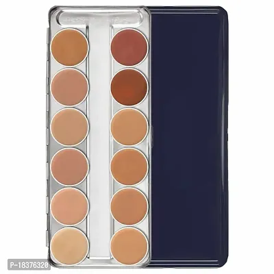 FOZZBY Full Coverage 12 Shades Supracolor Flawless Super Blendable, Waterproof, Long Lasting Mousse Foundation Palette for All Skin Types