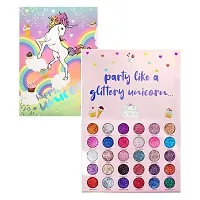 Fozzby Beauty Professional Gelanzi Party Like a Glittery Unicorn Glitter Eyeshadow Palette, Shimmery Finish - Multicolor-thumb1