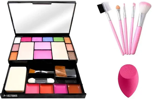 Fozzby Fashion makeup Kit for Girls + 5 pcs Makeup Brush +new puff 6171