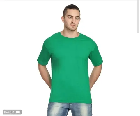 Reliable Polyester Solid Round Neck Tees For Men-thumb0