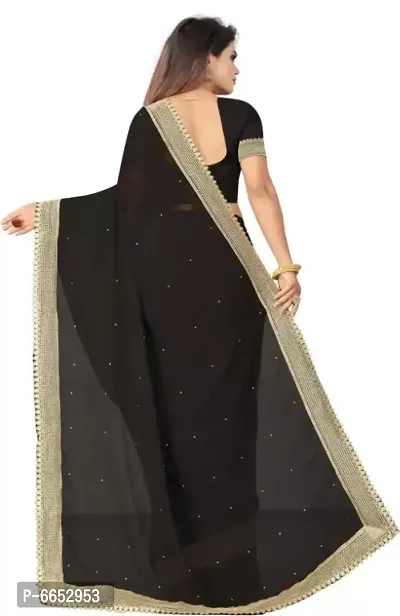 Bollywood Georgette Saree  Lace, Stone-thumb2