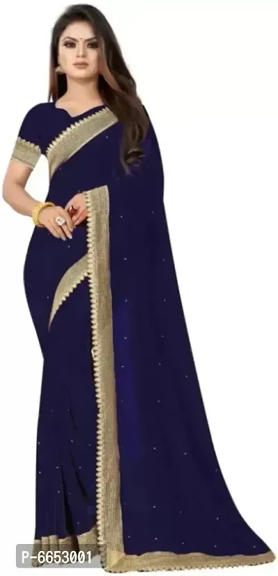 Bollywood Georgette Saree  Lace, Stone