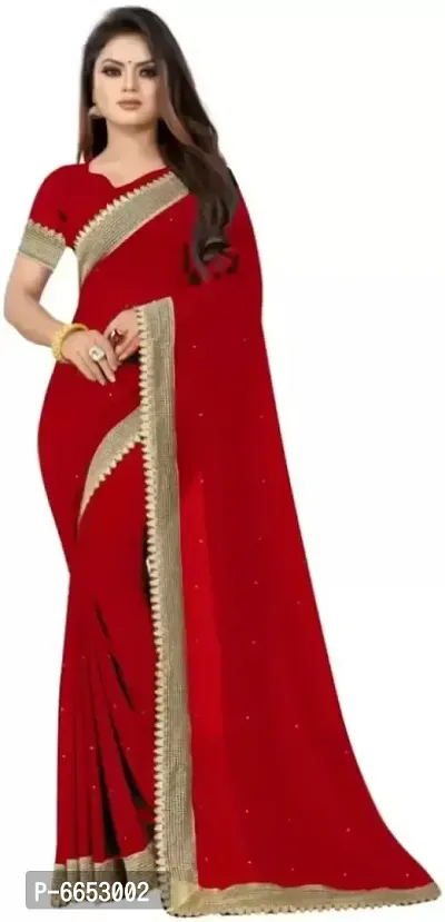 Bollywood Georgette Saree  Lace, Stone-thumb0