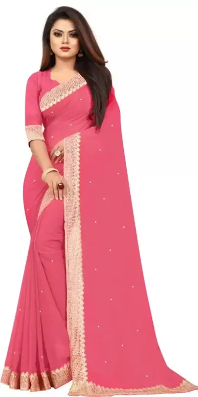 Attractive Georgette Sarees With Blouse Piece