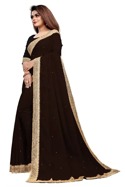 Embellished Lace Border  Georgette Sarees