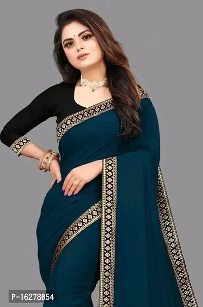 Solid/Plain Bollywood Georgette Saree/ New Super Trending Designer Saree Collecrion / Fency Saree  / Georgette Saree / Jkakarsha Fashionable Sarees