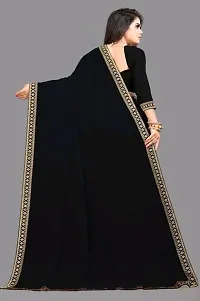 Zara New Treanding Plain Georgette Saree For Partywear-thumb2