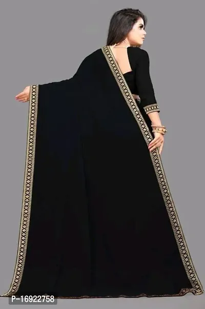 Zara New Treanding Plain Georgette Saree For Partywear-thumb3