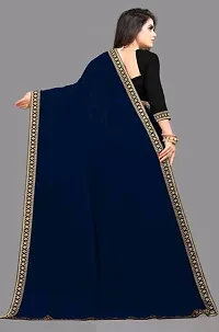 Zara New Treanding Plain Georgette Saree For Partywear-thumb1