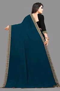 Zara New Treanding Plain Georgette Saree For Partywear-thumb2