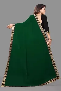 Solid/Plain Bollywood Georgette Saree/ New Super Trending Designer Saree Collecrion / Fency Saree-thumb1