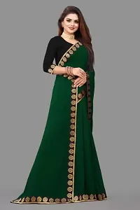 Solid/Plain Bollywood Georgette Saree/ New Super Trending Designer Saree Collecrion / Fency Saree-thumb2