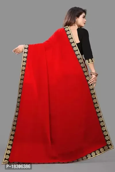 Solid/Plain Bollywood Georgette Saree/ New Super Trending Designer Saree Collecrion / Fency Saree-thumb2