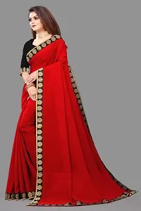 Solid/Plain Bollywood Georgette Saree/ New Super Trending Designer Saree Collecrion / Fency Saree-thumb2