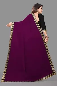 Solid/Plain Bollywood Georgette Saree/ New Super Trending Designer Saree Collecrion / Fency Saree-thumb2