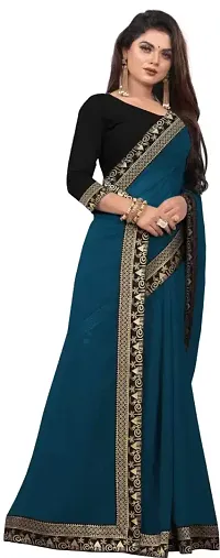 Bollywood Georgette Saree  Lace, Stone-thumb1