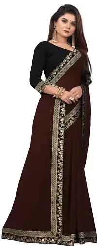 Bollywood Georgette Saree  Lace, Stone-thumb2